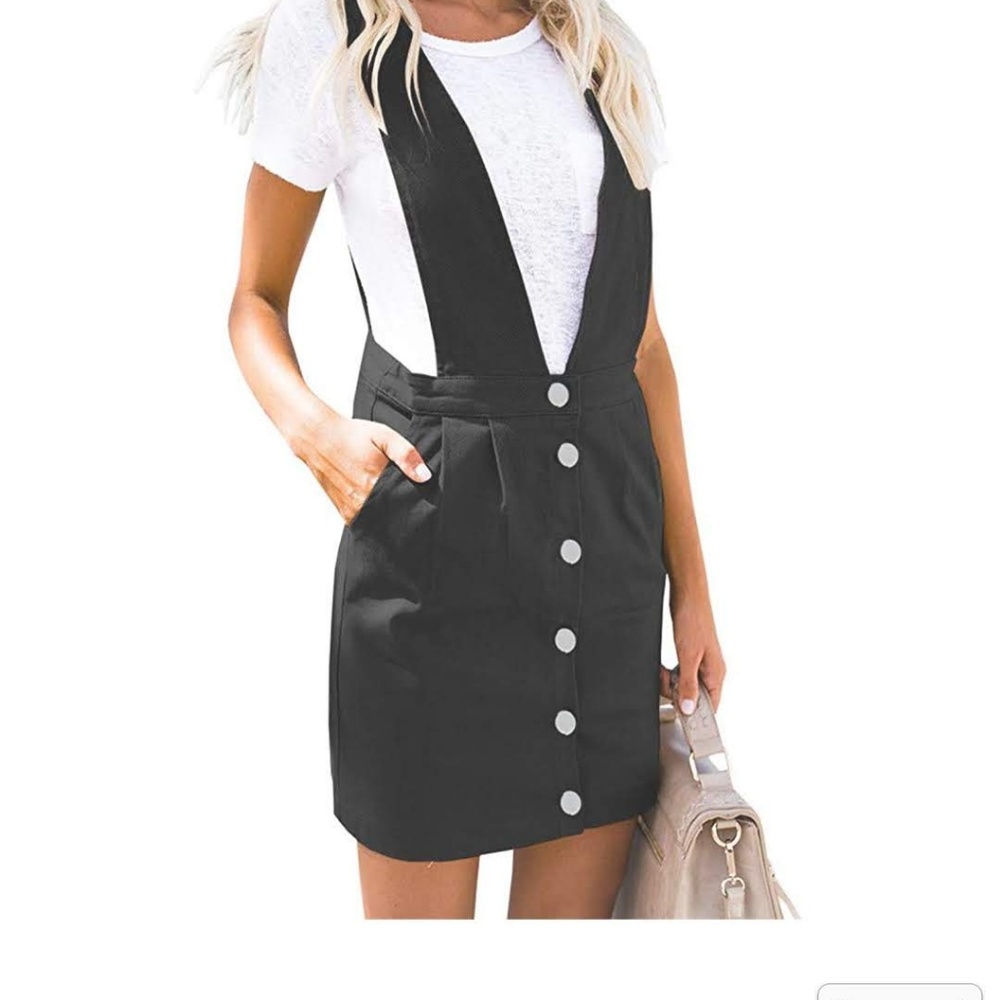 ROULA Black Pinafore Dress - Picture 3 of 4